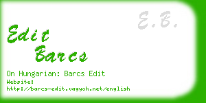 edit barcs business card